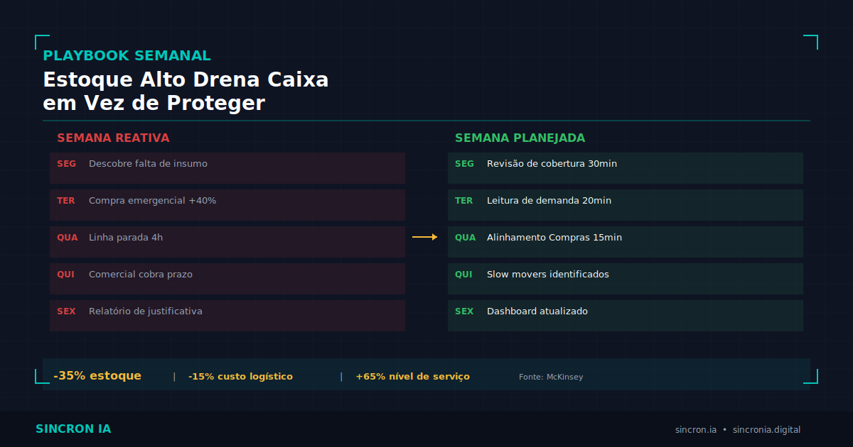Por Que Estoque Alto Drena Caixa em Vez de Proteger