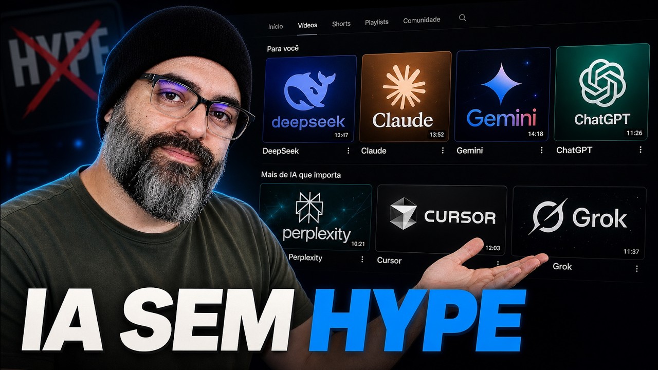 3 canais de IA no YouTube que valem mais que o hype